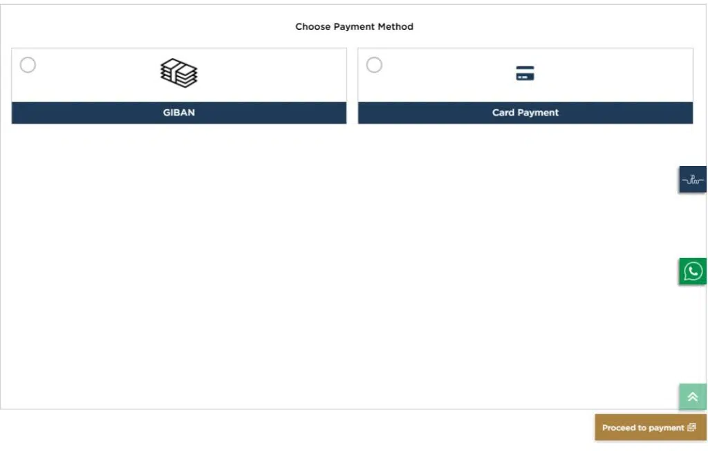 EmaraTax Payment Method